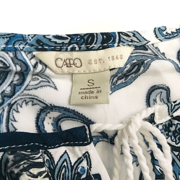 NWT Cato Blue/White Top  - Picture 6 of 12